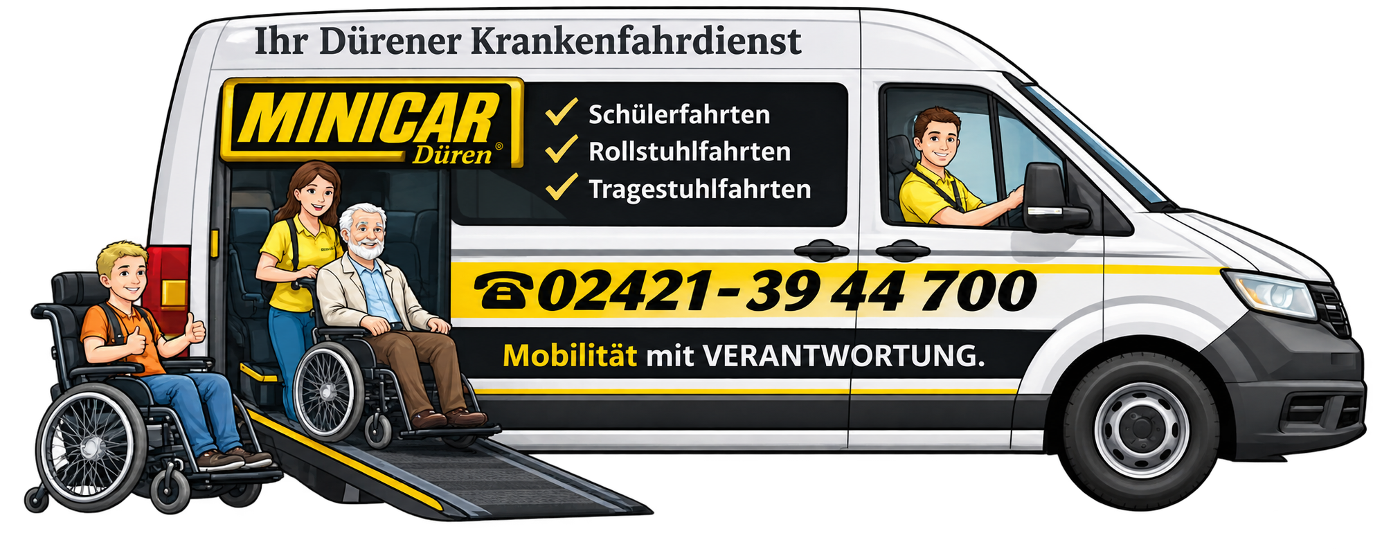 Krankenfahrt mit Minicar Düren